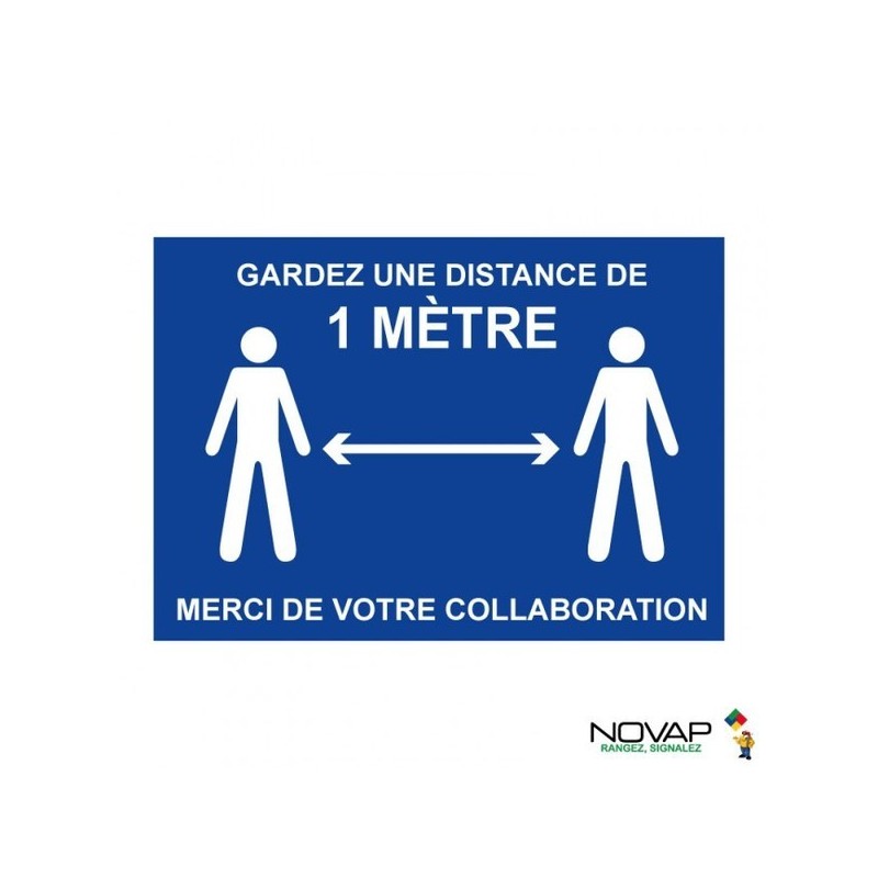Panneau garder une distance de 1 mètre - merci - panneau garder une distance de 1 mètre - merci - 1 