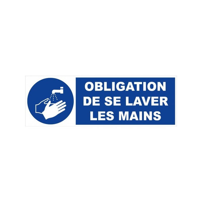 Panneaux obligation de se laver les main panneau obligation de se laver les mains rigide 1 pièce(s) 
