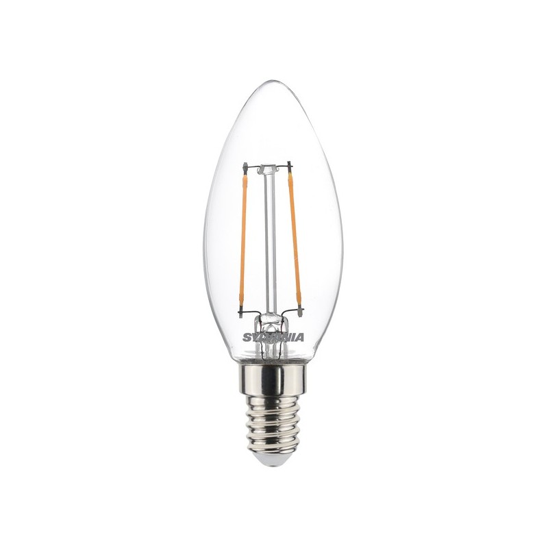 Ampoules flammes à filament blanc chaud 2700 °k 15000 heure(s) 360 2.5 w e14 ampoule flamme à filame