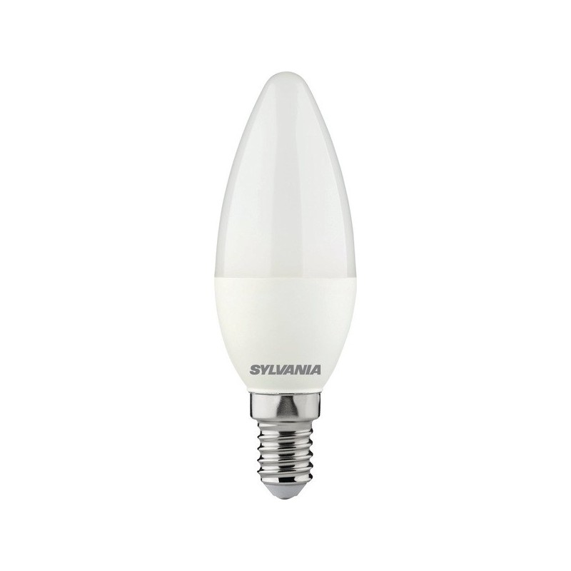 Lot de 4 ampoules flammes dépolies blanc chaud 2700 °k 470 15000 heure(s) 4.5 w e14 1 boîte(s) de 4 pièce(s) ampoule flamme dépolie 4,5w 2700°k 470lm