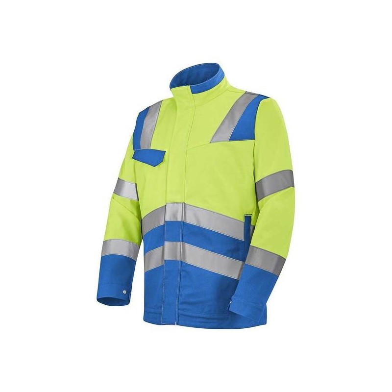 Blouson fluo safe xp 200 - 300 g entre 1 et 3 t5 polyester / coton blouse 1 pièce(s) jaune/azur blou