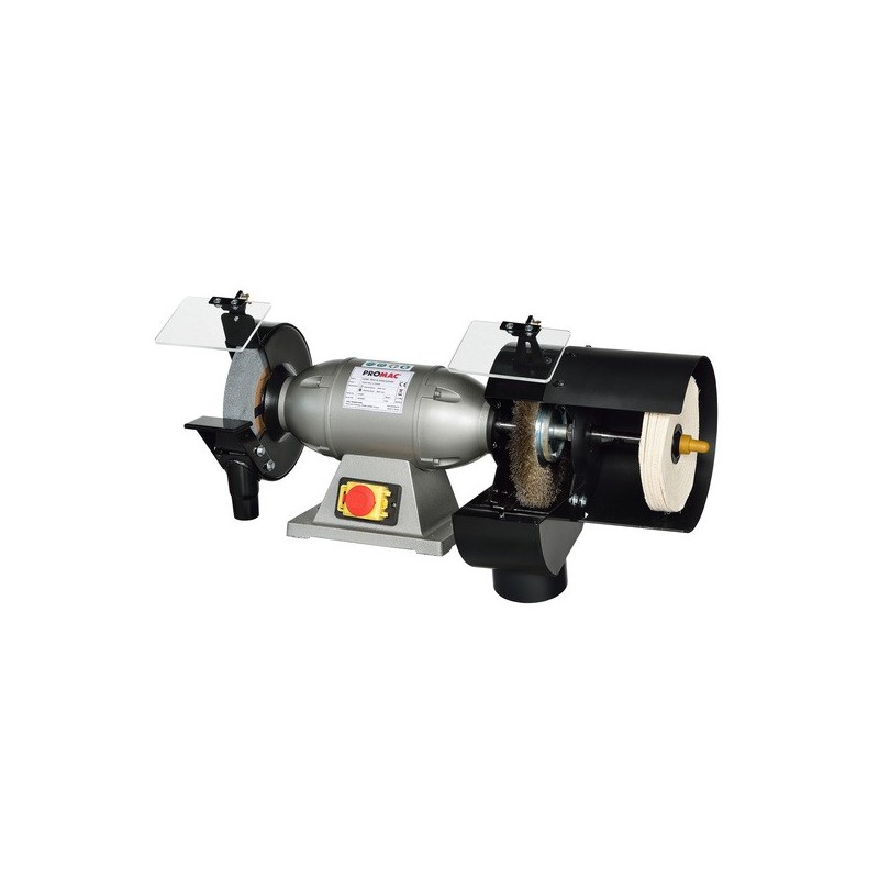 Touret meule-brosse-feutre 0,45 kw 550 w triphasé 400v 200 mm 2850 tr/min 27 kg 1 carton(s) touret à