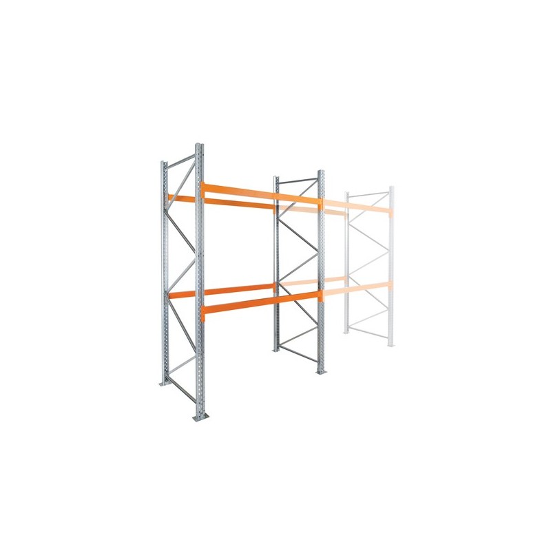 Rayonnage lourd epsirack 1 kit(s) h.3500 x l.2700 mm 2 niv. 1500 kg / niv. elément départ - manorga