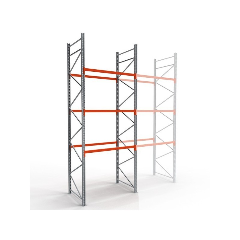 Rayonnage lourd epsirack 1 kit(s) h.6000 x l.2700 mm 3 niv. 1000 kg / niv. elément départ - manorga