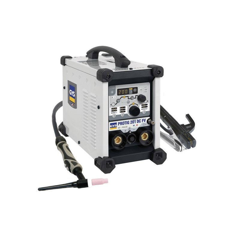 Protig 201 dc fv avec accessoires tig monophasé 230v 10-200a 10 kg 165a à 60% 1 pièce(s) protig 201