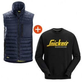 Pack doudoune sans manche + sweat
