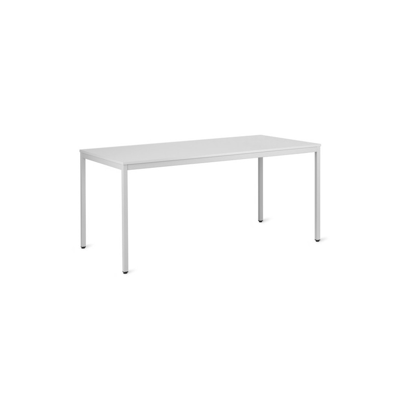 Table polyvalente de réunion 1 pièce(s) table modulaire plateau et piétement gris 1600x800x750mm - c