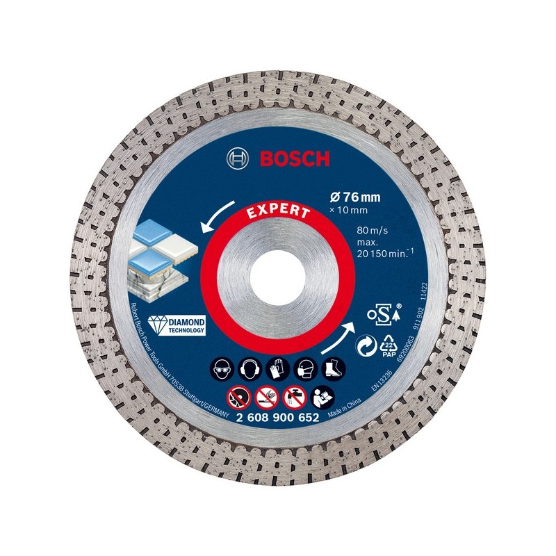 Disque à tronçonner diamanté expert hardceramic 76x1,5x10 mm carrelage et ceramique plat 76 mm 1 piè