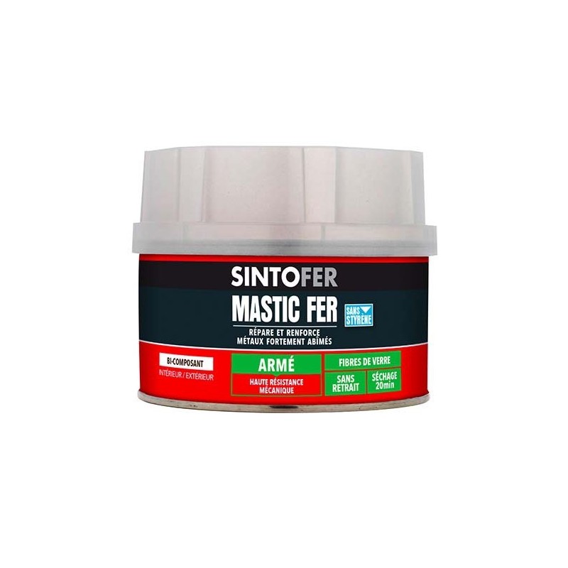 Mastic sintofer polyester armé mastic sintofer polyester armé vert clair + durcisseur 1 pot(s) de 57