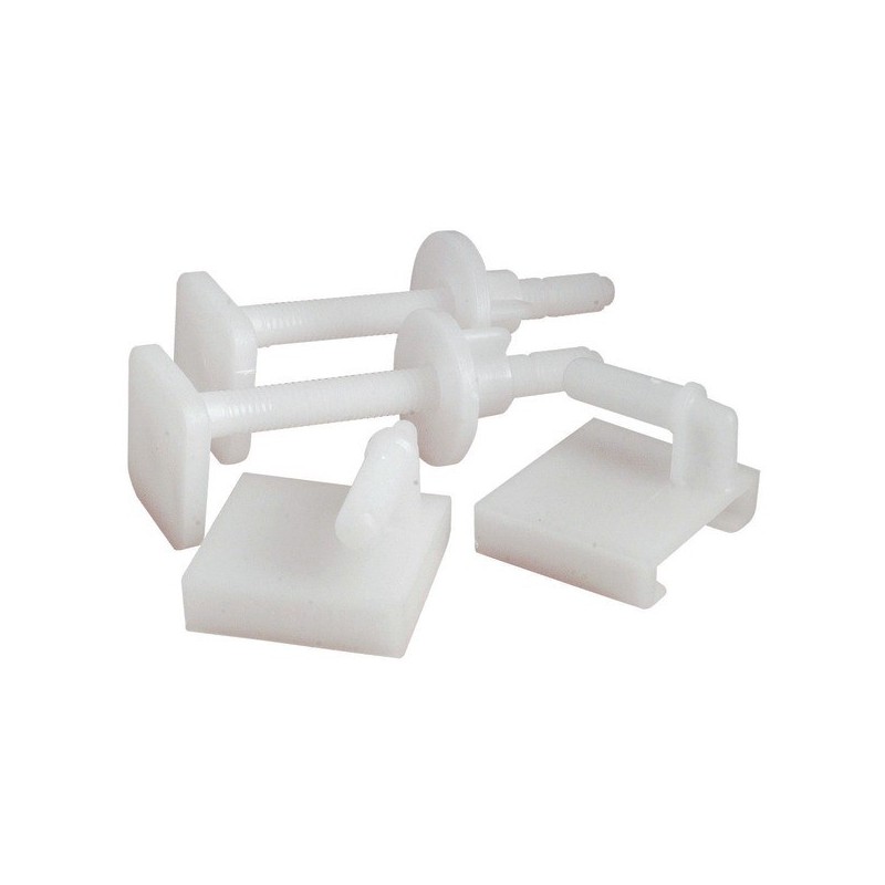 Fixations d'abattant de wc fixation d'abattant wc avec 2 vis à têtes carrées plastique 1 sachet(s) d