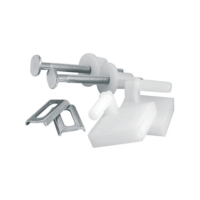 Fixations d'abattant de wc fixation abattant wc 2 plaques, 2 écrous, 2 glissières, 75mm 1 sachet(s) 