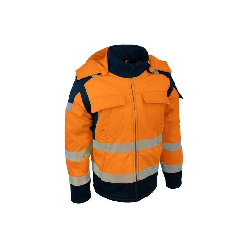 Veste softshell vilna/vilno manches amovibles softshell 300 - 400 g polyester 7 et plus orange 4xl 1