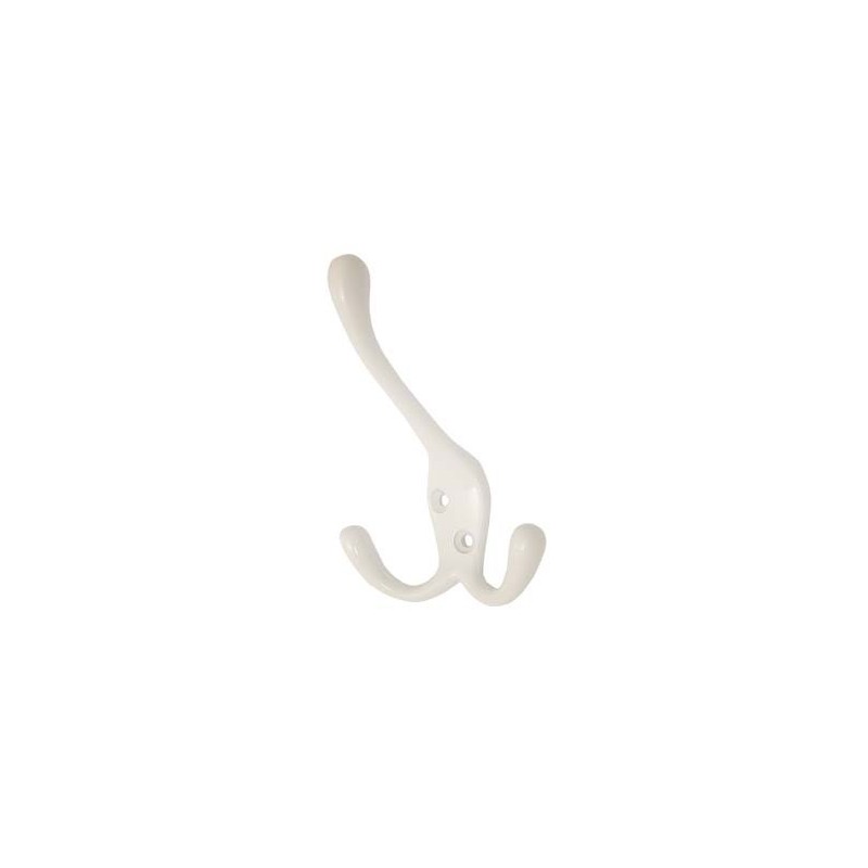 Patères patère triple simple blanc simple blanc 1 sachet(s) de 1 pièce(s) - select hardware france