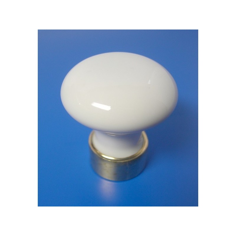 Boutons d'ameublement bouton porcelaine laiton ø 35 mm base ø 18 mm 1 sachet(s) de 1 pièce(s) - sele