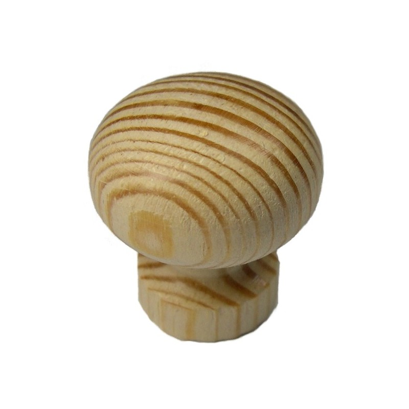 Boutons d'ameublement bouton bombé bois de pin naturel ø 40mm 1 sachet(s) de 1 pièce(s) - select har