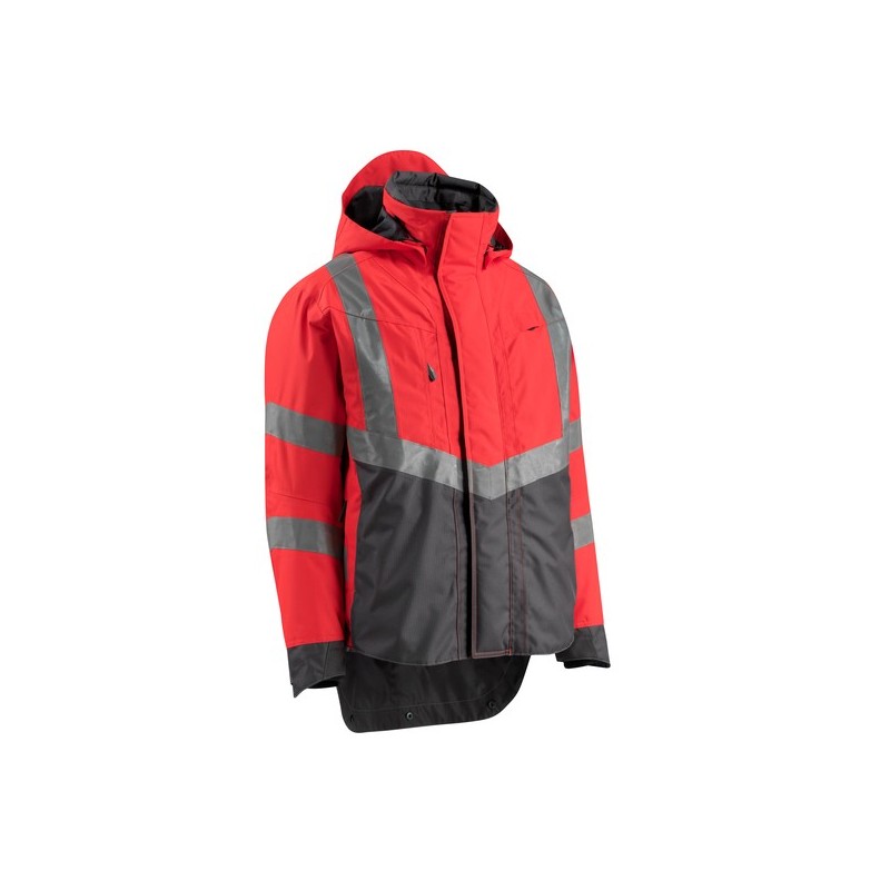 Vestes imperméables harlow 200 - 300 g entre 4 et 6 l polyester veste veste impér. harlow clas. 3 rouge fluo / anthracite foncé tl 1 pièce(s) gris, ro