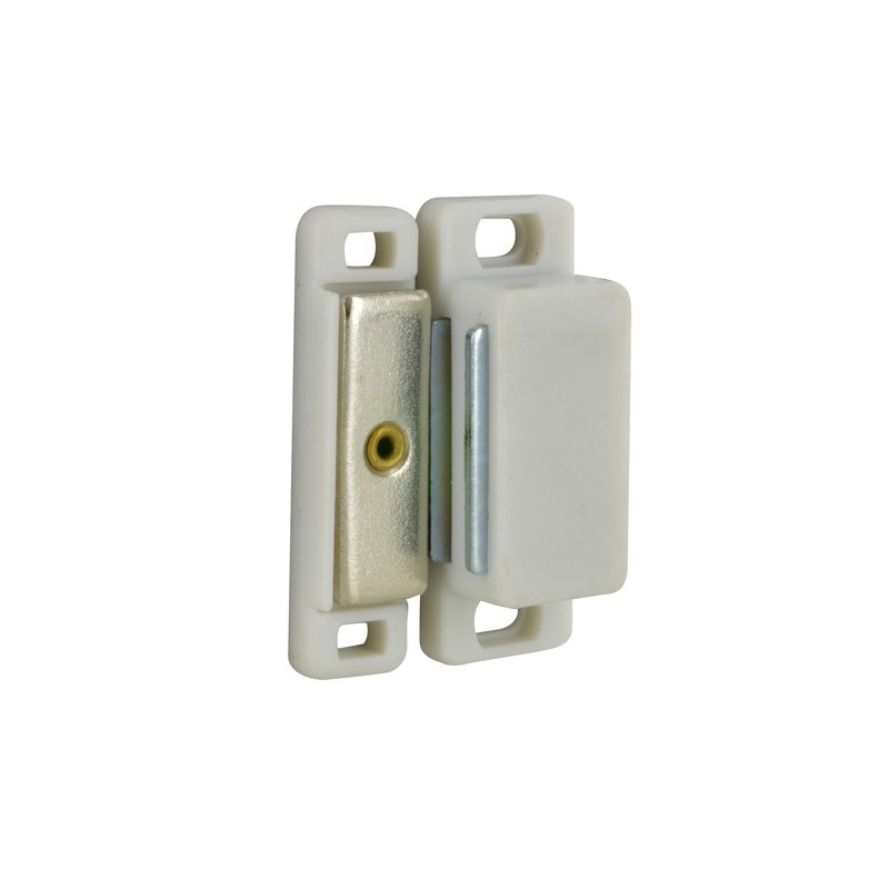 Loqueteau magnétique gâche mobile 6 kgs 1 sachet(s) de 2 unité(s) loqueteau magnétique gâche mobile 6 kg - blanc - interges.com