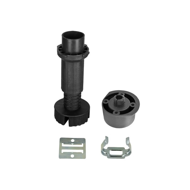 Pieds de caisson rond réglable ø30 x h140-220 mm noir 30 mm 1 sachet(s) de 4 unité(s) pieds de caisson rond réglable ø30 x h140-220 mm rond abs 140 mm