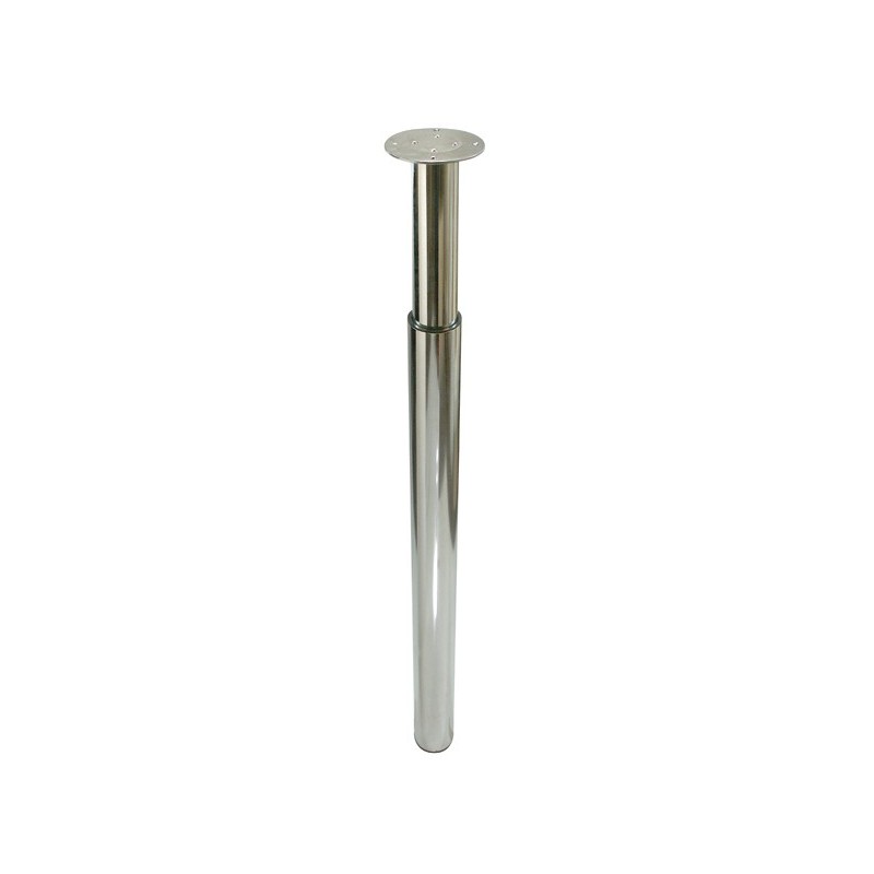 Pied zoom rond ø50 réglable acier 1 pièce(s) 50 mm pied zoom d50 60 h700-1100 chrome rond acier chromé 700 mm 1100 mm - interges.com