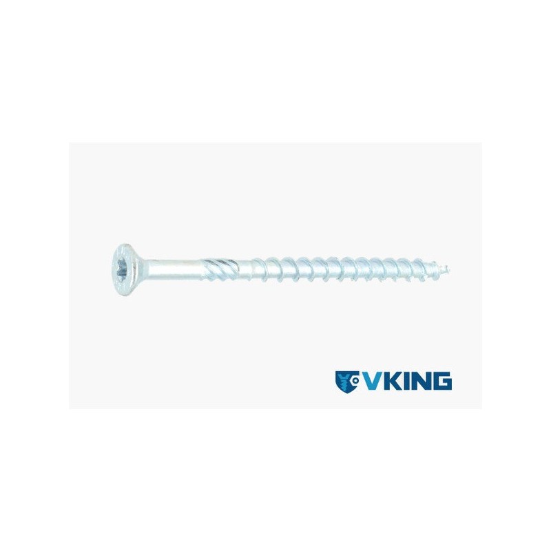 Vis charpente viking tête fraisée torx zingué blanc 40 mm tête fraisée (tf) torx (x) 6 mm bois, bois dur assemblage bois, charpente en bois 1 boîte(s)