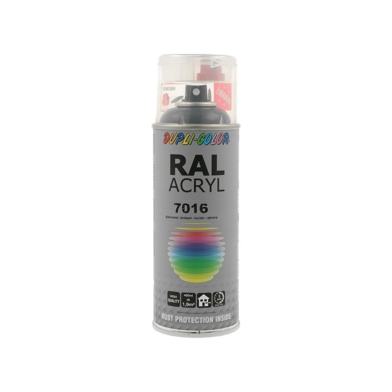Aérosol peinture acrylique dupli color aérosol peinture acry. ral 7016 gris anthracite brillant supports neufs ou sains courante intérieur acrylique e