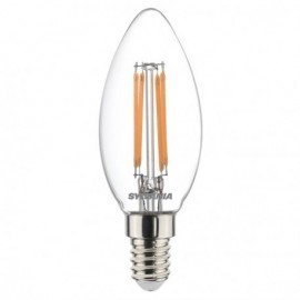 Ampoule flamme satinée à filament 4.5W 2700°K 470Lm E14