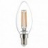 Ampoule flamme satinée à filament 4.5W 2700°K 470Lm E14