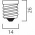 Ampoule flamme satinée à filament 4.5W 2700°K 470Lm E14