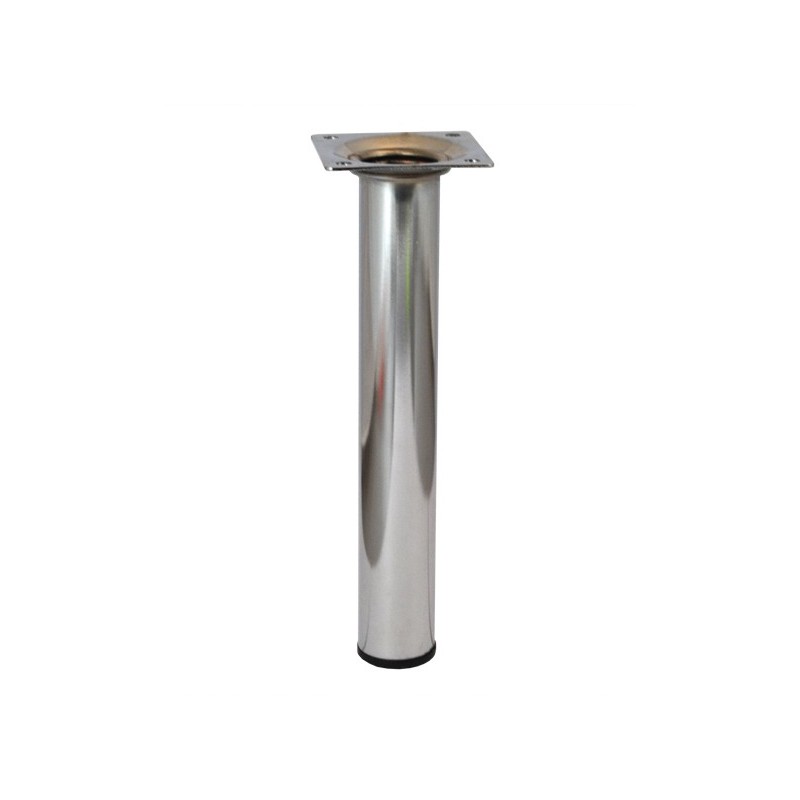 Pied de meuble rond acier 30 mm 1 pièce(s) pied d30 m10 acier chrome h200 rond acier chromé 200 mm - interges.com