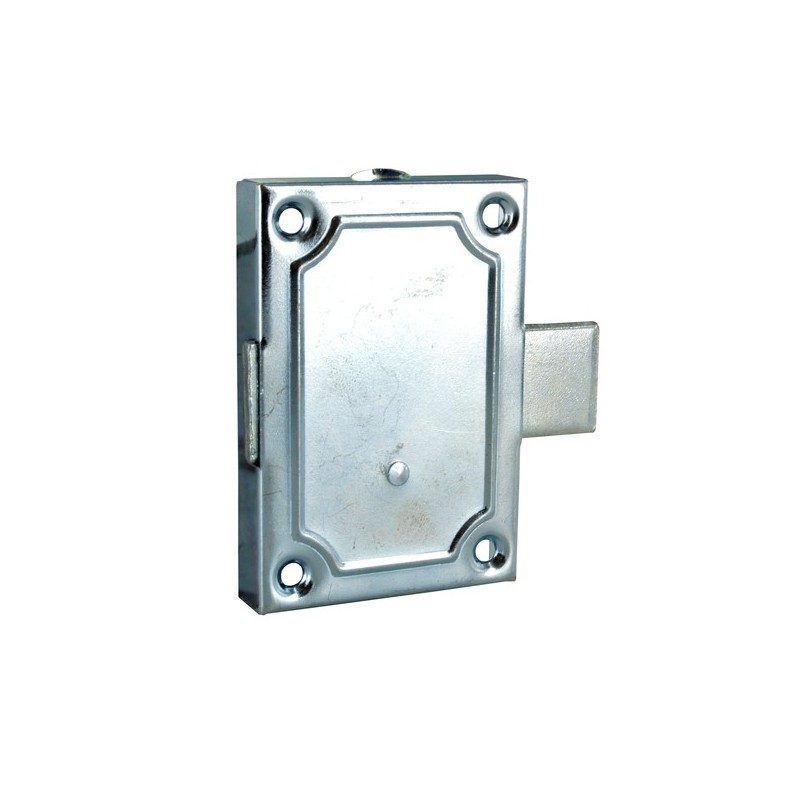 Serrure de meuble en applique 1 pièce(s) serrure de meuble en applique 70 x 50 mm, axe 25 mm - interges.com