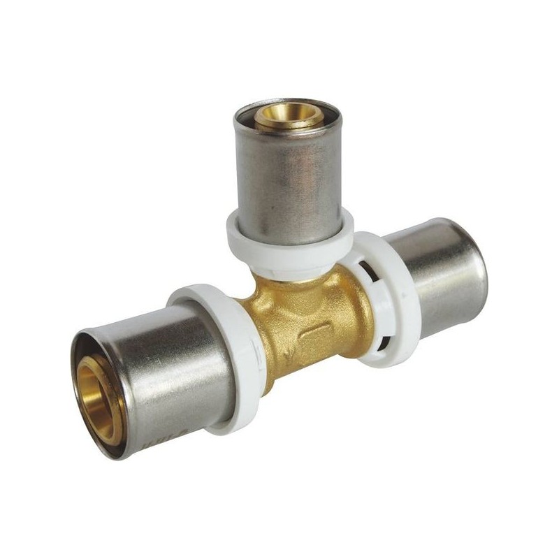 Té réduit au centre à sertir pour tube multicouche ø20ø16ø20 1 pièce(s) té réduit au centre à sertir pour tube multicouche ø20ø16ø20 20 mm multicouche