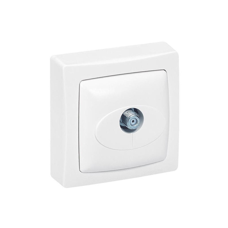 Prise en saillie asl prise tv type "f" à visser asl blanc 1 pièce(s) monobloc 1 tv en saillie - legrand snc