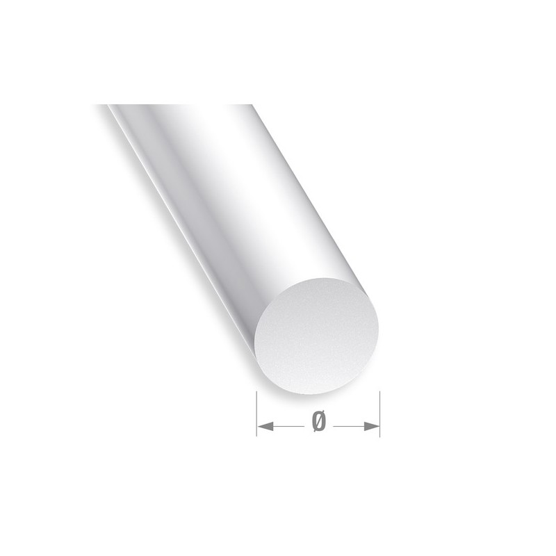 Profilé rond ø3 mm - composite blanc 1 barre(s) de 1 mètre(s) linéaire profilé rond ø3 mm - composite blanc - cqfd