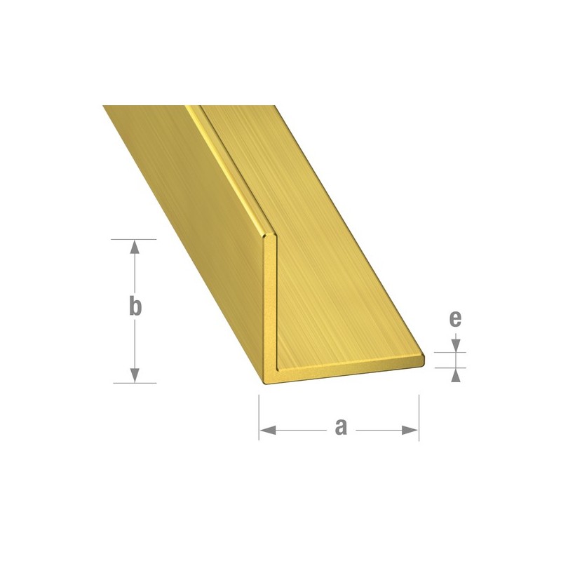 Cornière égale laiton 1 barre(s) de 1 mètre(s) linéaire cornière égale 15 x 15 x 1,5 mm - laiton brut - cqfd