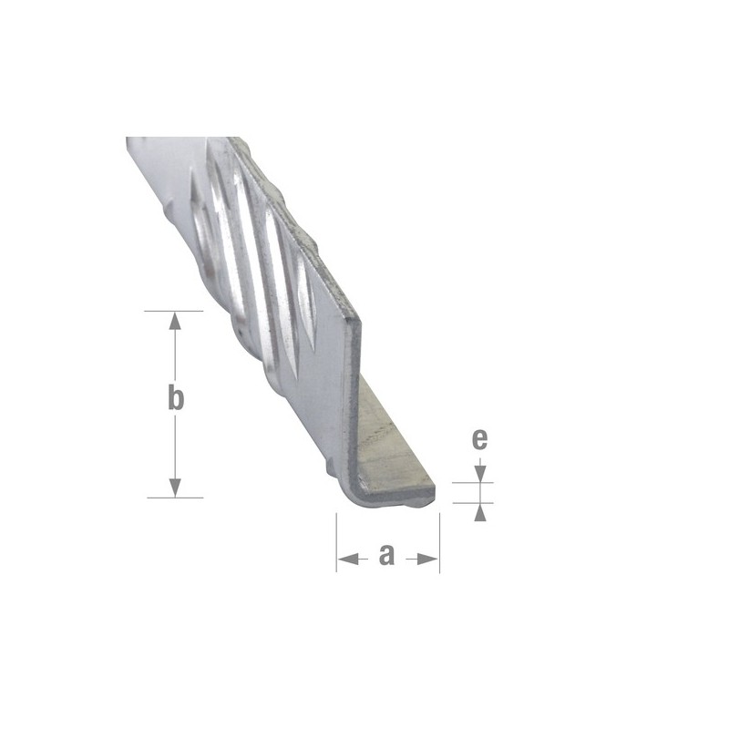 Cornière inégale à damiers aluminium 1 barre(s) de 1 mètre(s) linéaire cornière inégale à damiers 30 x 50 x 2 mm - aluminium brut - cqfd