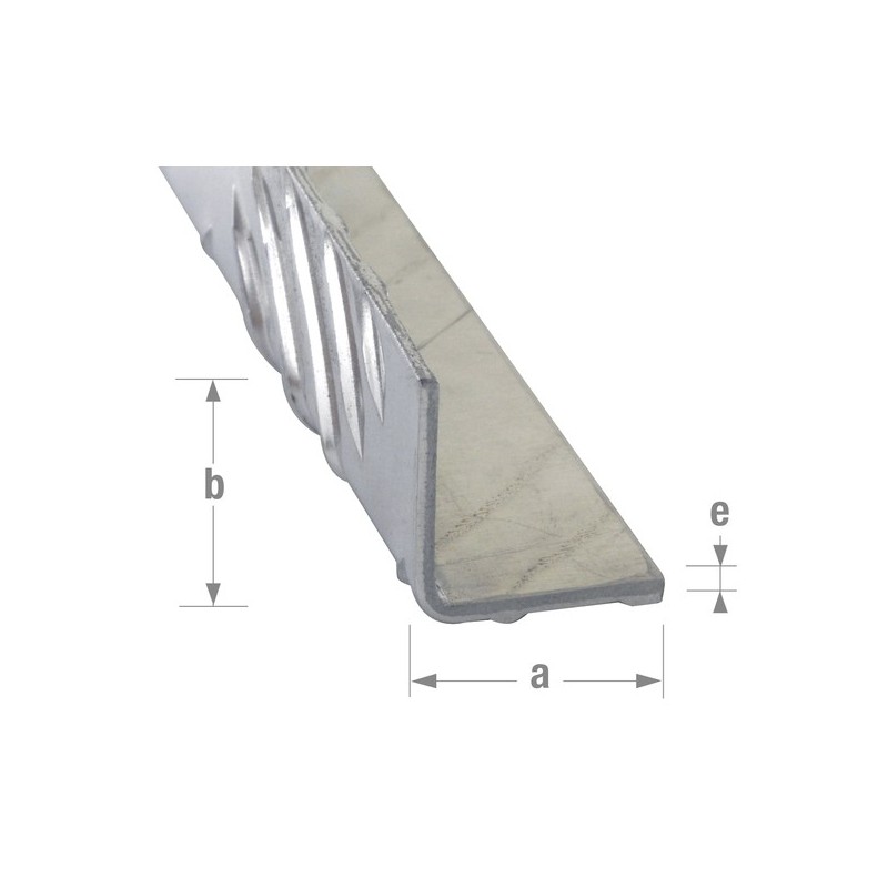 Cornière égale à damiers aluminium 1 barre(s) de 1 mètre(s) linéaire cornière égale à damiers 20 x 20 x 2 mm - aluminium brut - cqfd