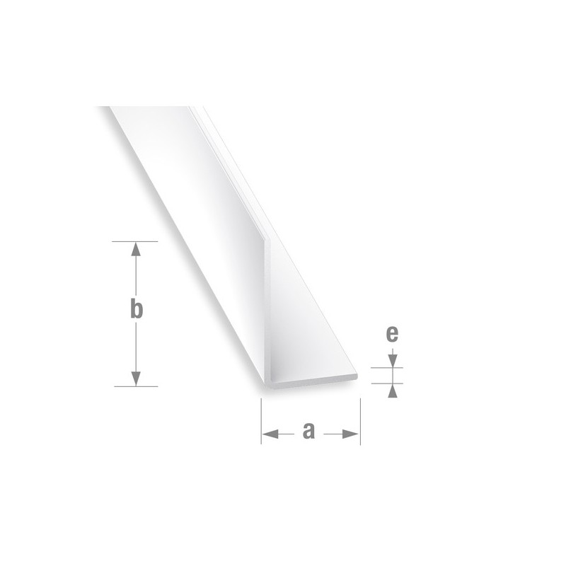 Cornière inégale pvc 1 barre(s) de 2.6 mètre(s) linéaire cornière inégale 20 x 30 x 1 mm - pvc blanc - cqfd