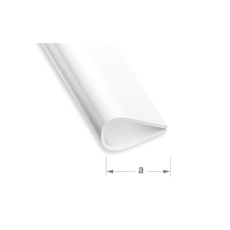 Serre-feuillet 15 mm - pvc blanc 1 barre(s) de 1 mètre(s) linéaire serre-feuillet 15 mm - pvc blanc - cqfd