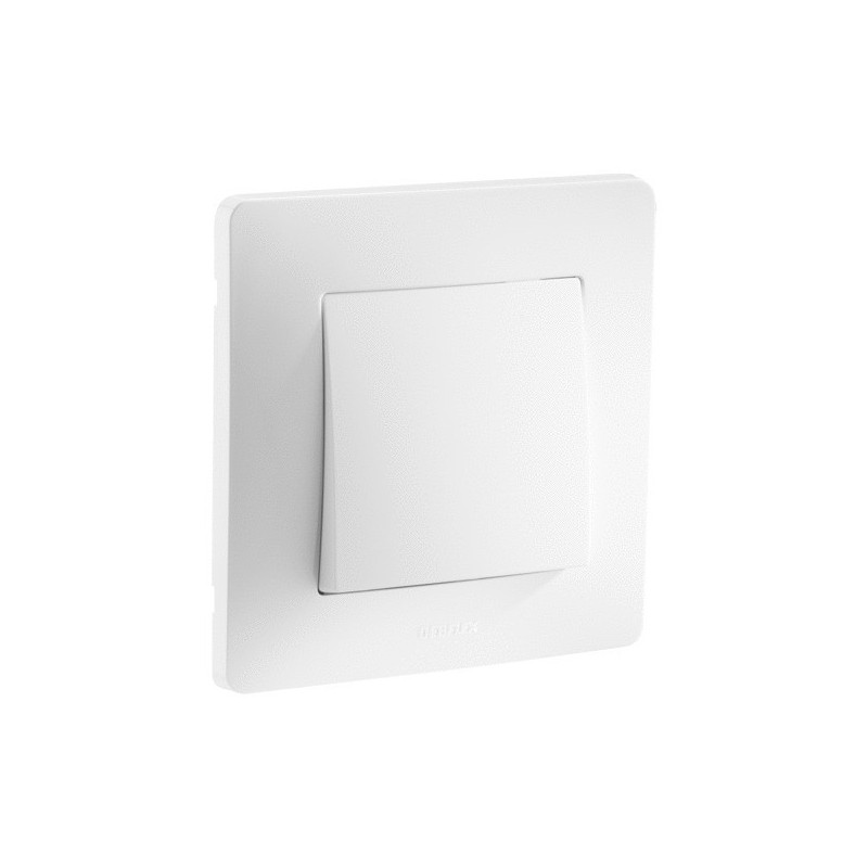 Interrupteur à encastrer caly 1 pièce(s) va-et-vient caly blanc à encastrer monobloc va-et-vient - debflex