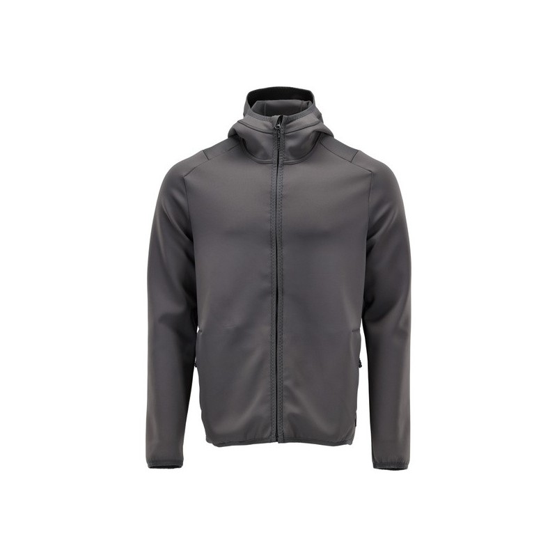 Veste zippée déperlante customized l gris softshell 300 - 400 g entre 1 et 3 anthracite 1 pièce(s) élasthanne , polyester recyclé veste customized zip