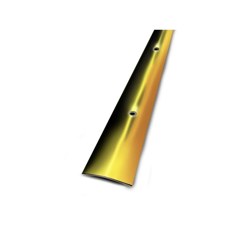 Seuil plat inox à visser 1 pièce(s) seuil plat à visser 30 x 930 mm - laiton poli à visser intérieur 4 mm 0.93 m 30 mm laiton poli - dinac