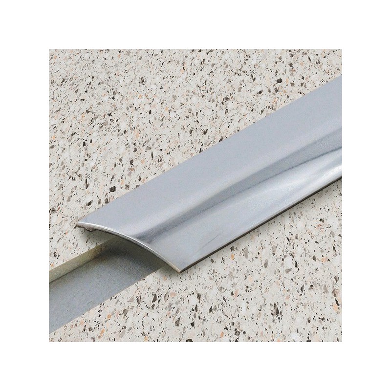 Seuil plat inox presto 1 pièce(s) seuil plat presto 30 x 930 mm - inox brillant auto-adhésif intérieur inox 0.93 m 30 mm brillant 3.5 mm - dinac