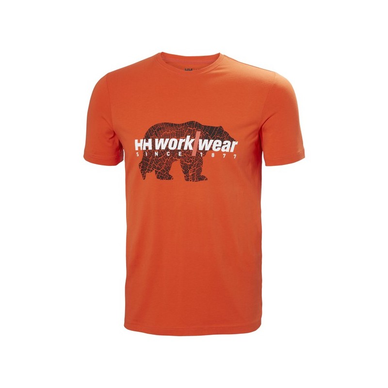 Tee-shirts logo graphic 200 - 300 g m tm orange t-shirt coton, élasthanne 0 1 pièce(s) tee-shirt logo graphic orange tm - helly hansen