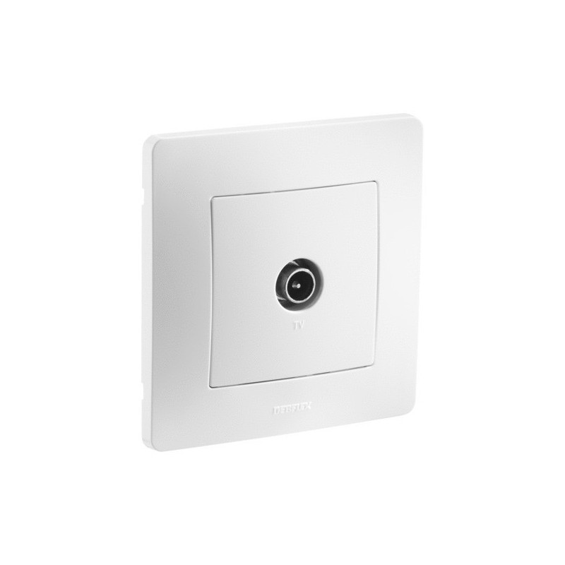 Prise à encastrer caly 1 pièce(s) prise tv caly blanc à encastrer - debflex