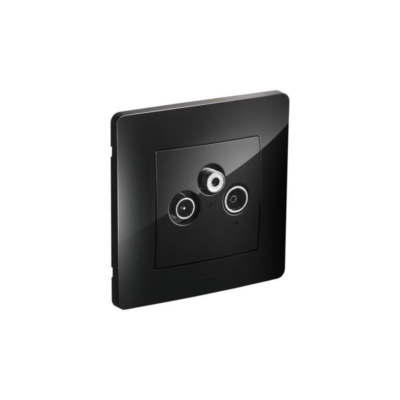 Prise à encastrer caly 1 pièce(s) prise tv/fm/sat noir à encastrer - debflex