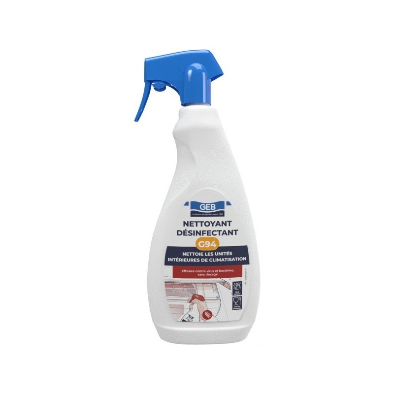 Nettoyant - appareils de génie climatique 1 bidon(s) de 0.75 litre(s) intérieur et extérieur nettoyant nettoyant désinfectant g94 - geb sas