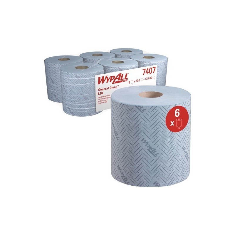 Essuie-tout wypall l10 7407 l380xl183env. mm 1 carton(s) de 6 pièce(s) essuie-tout wypall l10 7407 l380xl183env. mm - wypall