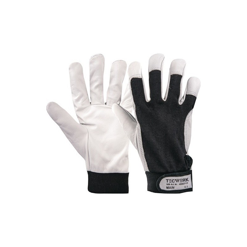 Lot gants main tecwerk 1 carton(s) de 10 paire(s) gants main taille 9 noir/couleurs naturelles - tecwerk