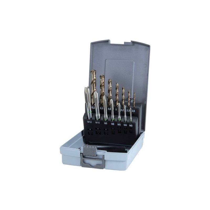Jeu de tarauds de machine din 371/376 b m3-m12 14 pcs. 1 pièce(s) jeu de tarauds de machine din 371/376 b m3-m12 14 pcs. - ruko