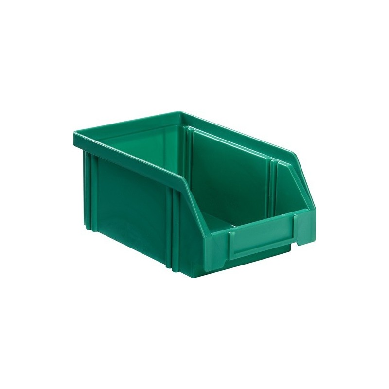 Lot boîte de rangement à ouverture frontale lk la-ka-pe 1 carton(s) de 25 pièce(s) boîte rangement ouv front lk l160/140xl105xh75mm ps verte - la-ka-p